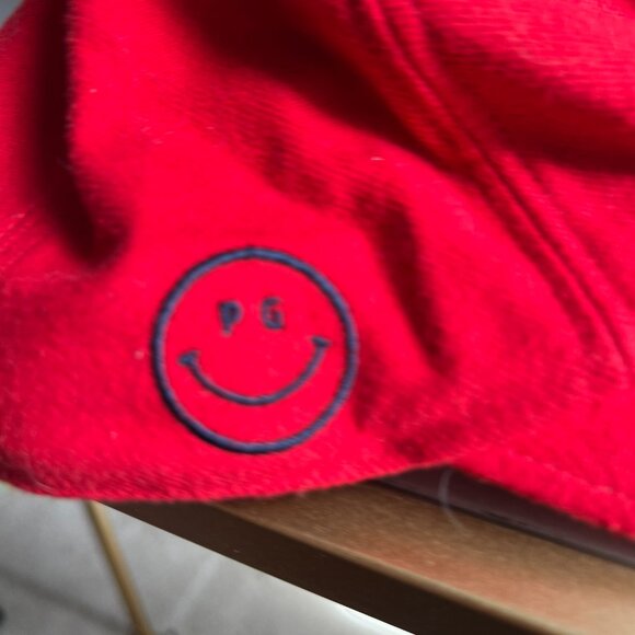 Pearly Gates Red Baseball Cap - Smiley Face - Picture 3 of 7